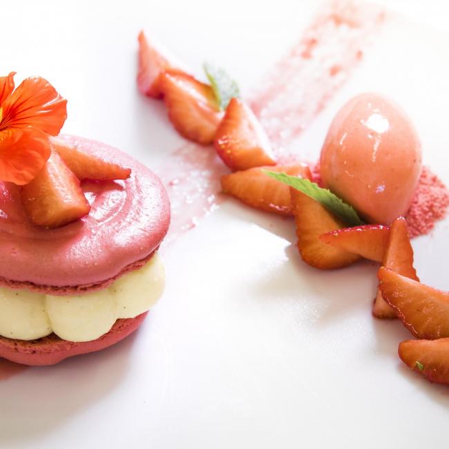 Macaron au fraise